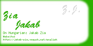 zia jakab business card